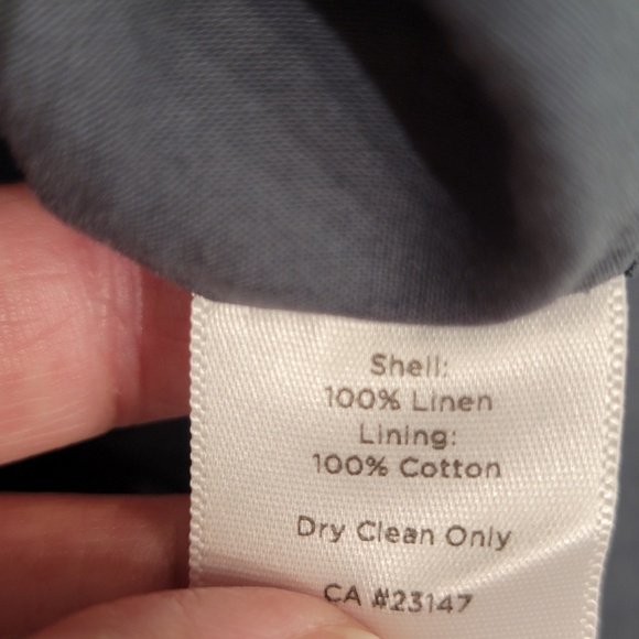 Talbots Chambray Linen Skirt Size 10P Petite Blue Pleated Pockets Lined Preppy - Picture 6 of 6